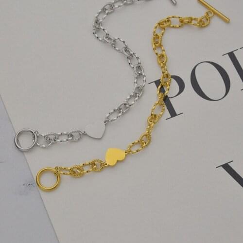 Simple Punk Style Love Pendant Womens Bracelet Stainless Steel Lovers Bracelet Lovers Accessories Love Jewelry Gift for Girls