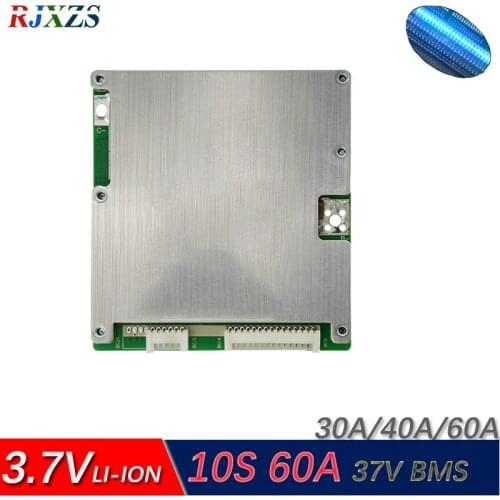 10S 60A version S lipo lithium Polymer BMS/PCM/PCB battery protection board for 10 Packs 18650 Li-ion Battery Cell w/ Balance