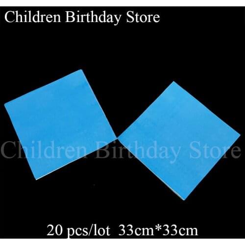 20pcs/pack solid color disposable napkins blue theme birthday party decorations plain color theme paper napkins blue towels