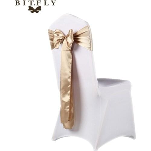 BITFLY 25 Pcs Wedding Chair Knots Bow Tie Chair Bands DIY for Hotel Banquet Wedding Decoration Chair Sashes Bow Knot