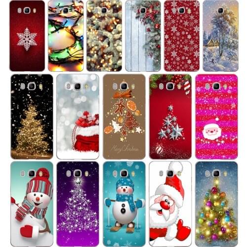 76SD happy New Year merry Christmas Soft Silicone Tpu Cover phone Case for Samsung j3 j5 j7 2015 2016 17 j2 prime j6 Plus 2018