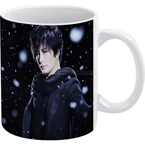 Gackt Snowfall White Mug 11oz Funny Ceramic Coffee Tea Milk Cups Gackt Jpop Jrock Visual Kei Anime Japan Milice Mizer Gackt Job