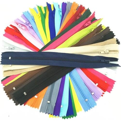 Free shipping 25Color Upick Wholesale 500 Pcs Mix Color 9 Inch Nylon Coil Zippers Tailor Sewing Tools