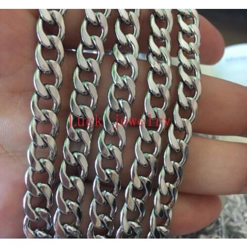 Lot 8 meter in bulk 4mm/6mm/7mm/8mm NK figaro Chain Stainless Steel Jewelry Finding Chain DIY Marking
