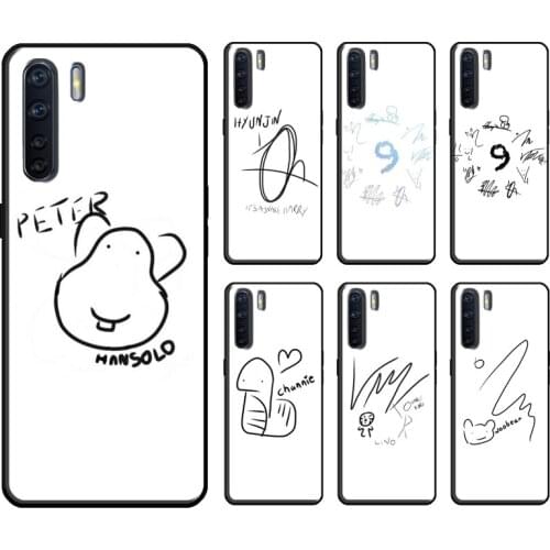 Stray Kids Signature Cover For OPPO A91 A72 A52 A15 A83 Reno 4 Pro 2 Z A3S A5S A1K F7 A9 A5 A31 A53 2020 Case