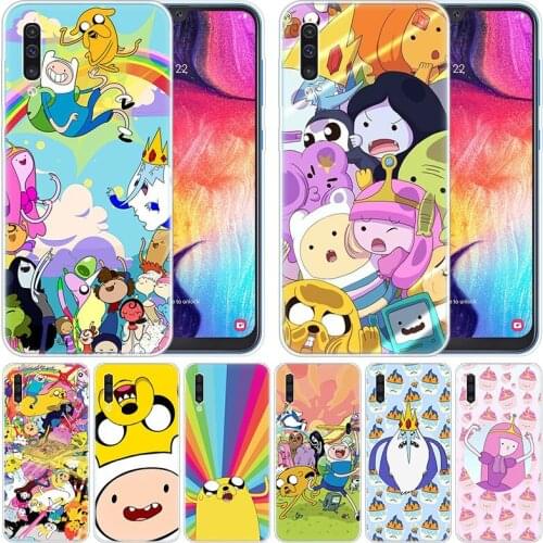Luxury Soft Silicone Case Adventure Time for Samsung Galaxy A50 A70 A80 A40 A30 A20 A10 A20E A2 CORE A9 A8 A7 A6 Plus 2018 Cover