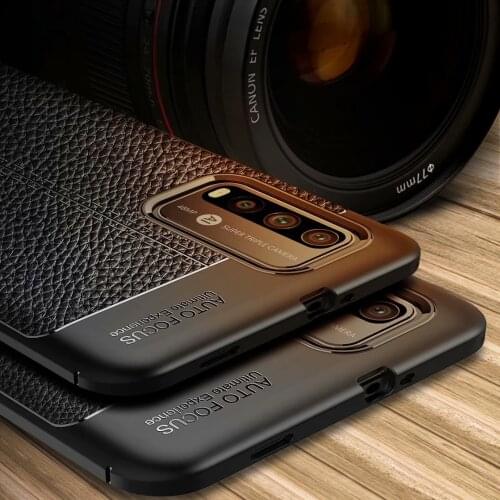 For Xiaomi Pocophone Poco M3 Case Luxury Leather texture Soft Silicone Protective back cover case for xiaomi poco m3 phone shell