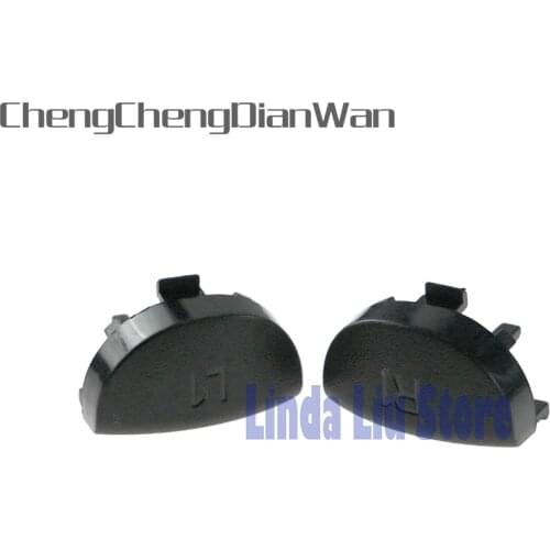 ChengChengDianWan 20pcs=10sets 2 in 1 Black L1 R1 Trigger Buttons Repair Replacement Parts For PS4 Controller