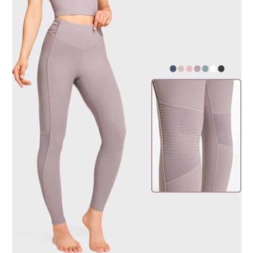 Breathable Leggings High Waist Elastic Mesh Stitching Women Fitness Yoga Pants Running Workout Cycling Gym Female Sport Outfit