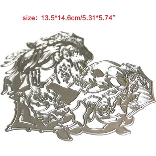 Halloween Ghost Couple Metal Cutting Dies Stencil DIY Scrapbooking Album Paper Card Template Mold Embossing Decor