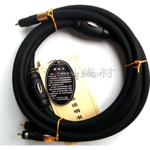HIFI EXQUIS QY5401 OCC RCA Cable Crystal Copper Interconnect Analog Audio Signal Wires 1.5M a Pair