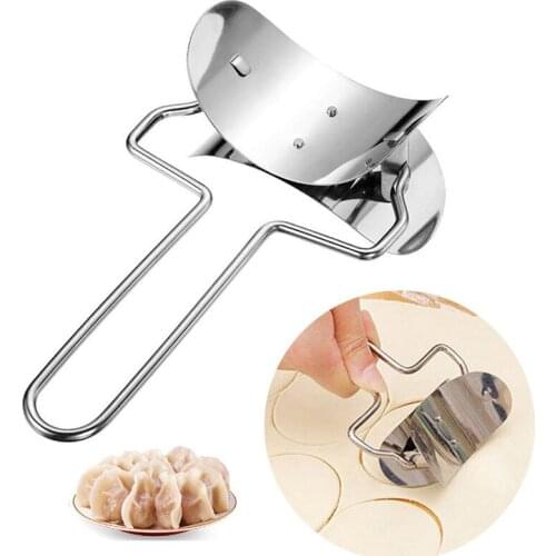 15.7x7.7cm Dumpling Dough Circle Roller Machine Cutters Stainless Steel Home Baking Maker Kitchen Pie Pizza Pastry Rolling Tools