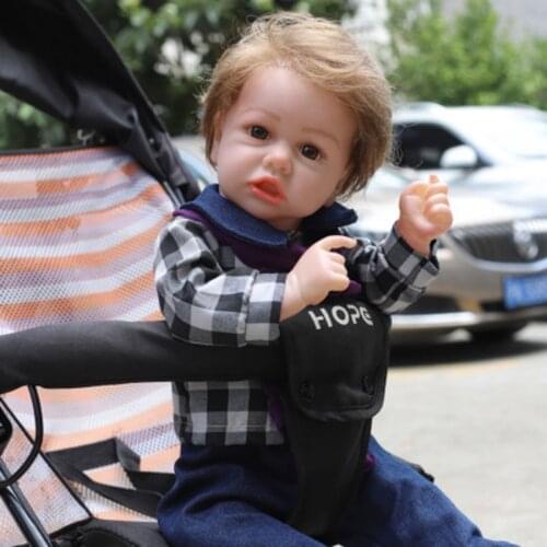 Reborn toddler boy 58cm Soft Silicone bebe Doll Reborn Baby Toy For Girls Baby Birthday Gift For Child Bedtime Early Education