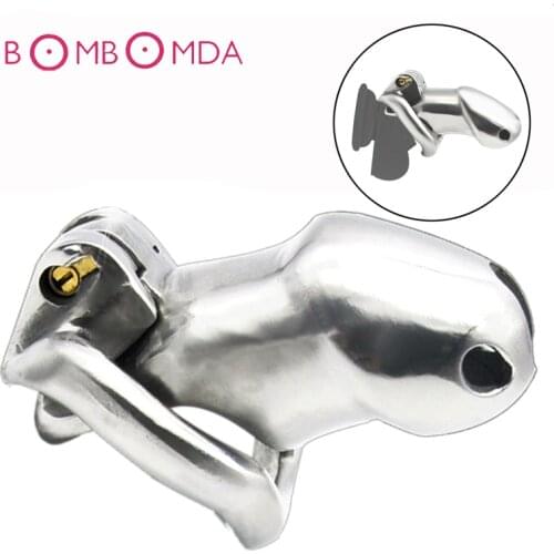 Male Chastity Cage Cock Ring Sex Toys Stainless Steel Cock Cage Cock Ring Chastity Device For Men Masturbator Adult Sex Product