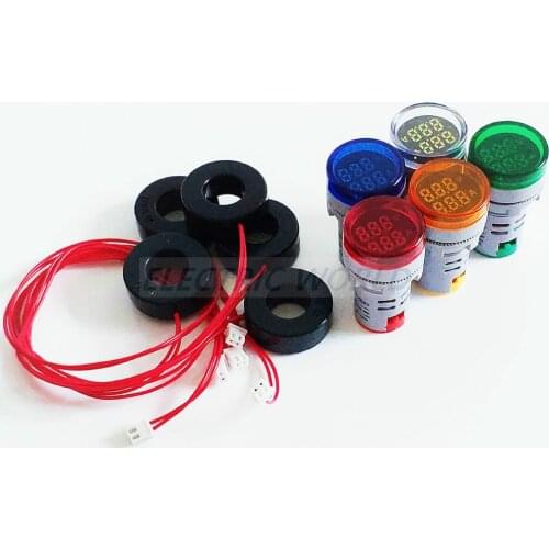 Voltage current Meter 22mm LED Digital Display Gauge Volt Indicator Signal Lamp Voltmeter Lights Tester Ammeter and Volmeter