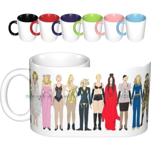 Outfits Of Madge Fashion Ceramic Mugs Coffee Cups Milk Tea Mug Ink Pen Street Art Mdna Female Feminism Feminist Girls Maddi