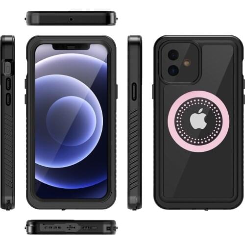 New Style Magnetic Waterproof Phone Case IP68 Diving Anti-drop Shell Wireless Charger Protective Cover For iPhone 12 Pro Max