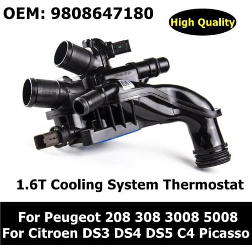 9808647180 Genuine 1.6T Cooling System Thermostat Hosing Water Flange For Peugeot 208 2008 308 3008 4008 508 5008