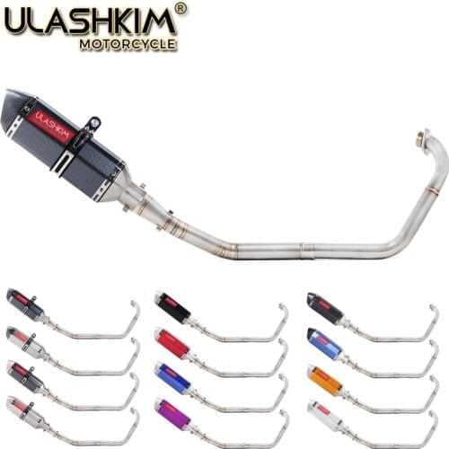 Motorcycle Full Exhaust Escape System Modifed Middle Link Pipe Slip-On For yamaha YZF R15 MT15 MT 15 125 V3 R125 2008-2019