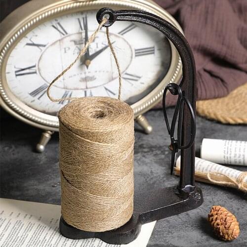 Retro Cast Iron Winder Twine Rope Organizer Holder Ornaments Home Decor DIY Handmade Photography Props Cord Roll Bracket Rack