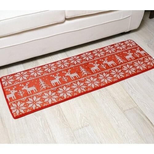 40*120cm European Minimalist Mats Painted Christmas Flannel Sofa Bed Pad Antiskid Mat Carpet Strip
