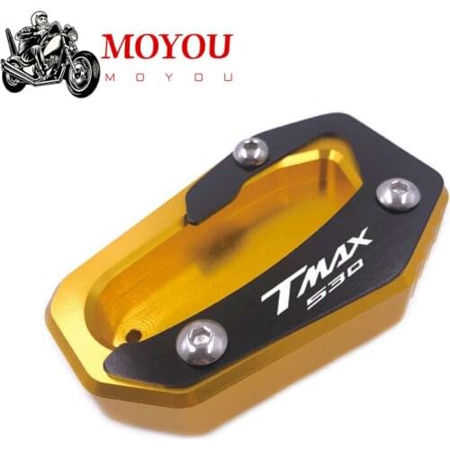 Motorcycle CNC Kickstand Sidestand Stand Extension Enlarger Pad For YAMAHA TMAX530 TMAX 530 SX T-MAX 530 DX 530DX 2017 2018