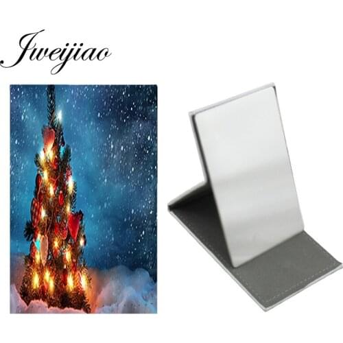 Youhaken Christmas Tree Creative Multi-styling Makeup New Mirror Pocket Mirror Stainless Steel Leather Fashion Trend Design