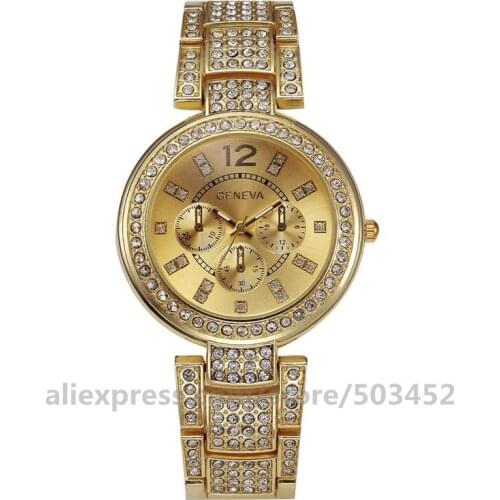 50pcs/lot Zirconia Number Three Eay Women Watches Factory Price Friend Gifts Geneva Watch Zirconia Belt Fashion Quartz Watches