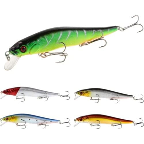 1Pcs Minnow Fishing Lure with 3 Treble Hooks 13.5cm 19.7g Artificial Fishing Bait Wobblers Swimbait Bass Pike Muskie Fish Lure