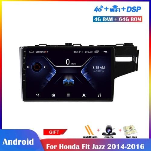 10.1 inch Android Multimedia Player For Honda Fit Jazz 2014-2016 Car Radio Stereo GPS Navigation DSP IPS Touch Screen Wifi