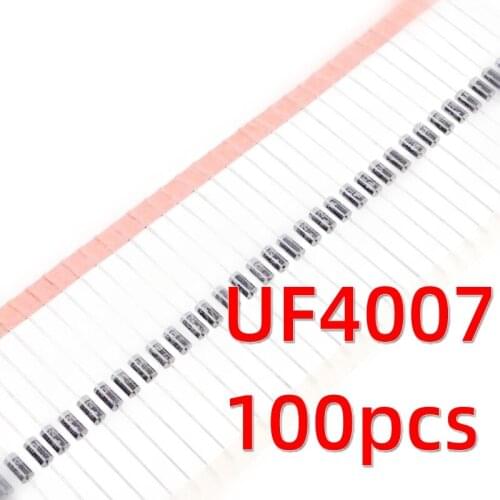 100pcs KKCHIP UF4007 DO-41 1A 1000V Fast Rectifier Diode Assorted Kit New Original
