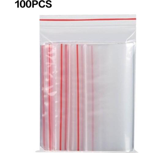 100Pcs Multiple Size Plastic Seal Bag Thick Wear-resisting Seal Bags Waterproof Protective Closure Bags with Self Adhesive Flap