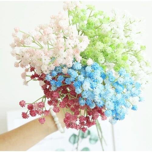 135 Pieces White Babies Breath Artificial Flowers Fake Gypsophila DIY Floral Bouquets Arrangement Wedding Home Decor Fall