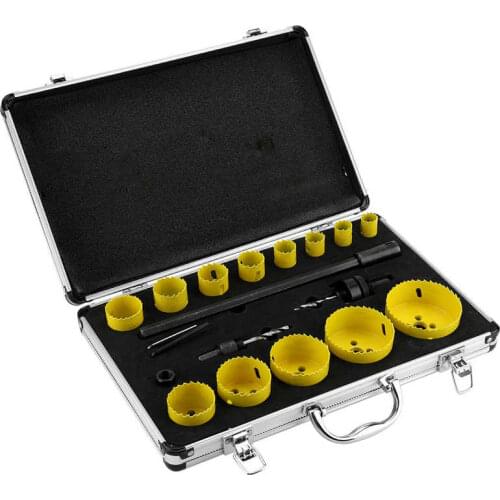 17Pcs HSS Metal Circular Round Drill Cutting Steel Hole Saw Cutter Tool lavorazione Legno Countersink Drill Bits Pilot Drill Set