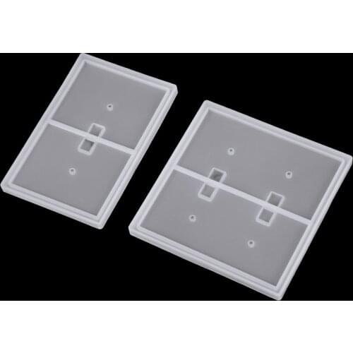 2Pcs/Set Clear Silicone Mould Light Switch Resin Mold Wall Single Double Epoxy Resin Casting Molds Handmade Craft DIY Tool