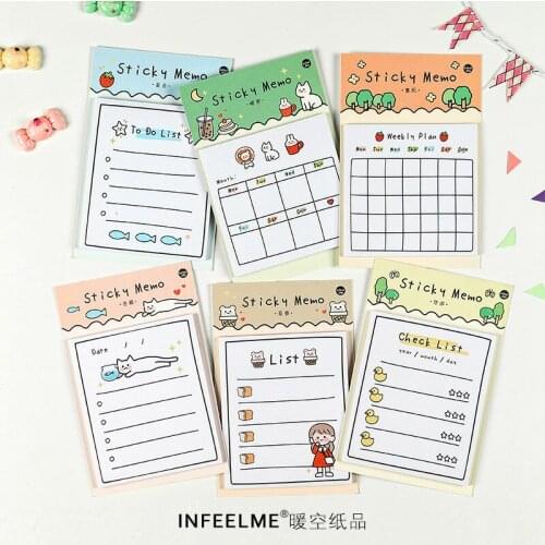 20set/lot Memo Pads Sticky Notes Sunny day Notepad diary Scrapbooking Stickers Office School stationery Notepad