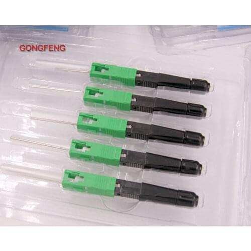 20pcs/lots GONGFENG NEW SC APC Hot Melt Type Fiber Optic Quick Connector Telecom FTTH Fast Connector Special Wholesale
