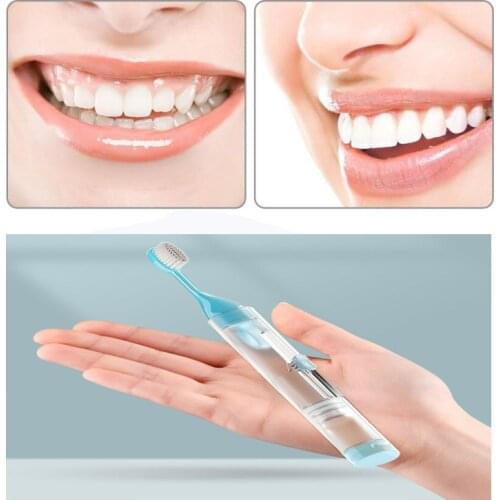 3PC Portable Toothbrush Set Folding Travel Teeth Clean Outdoor Oral Care Tools Creative Toothpaste Storage Hold Hiking Camping