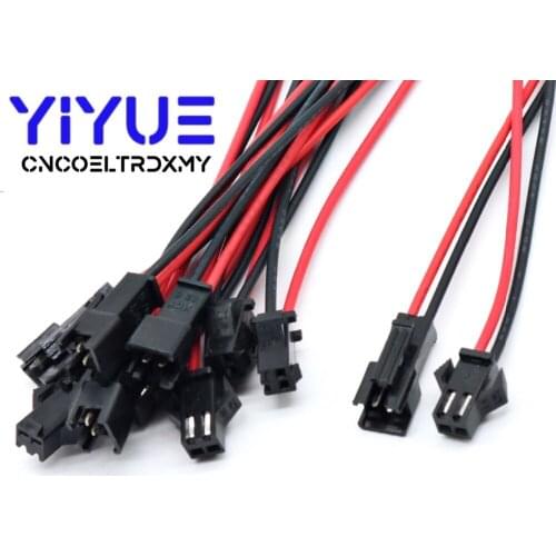 5 Pairs 15cm Long JST SM 2Pins Plug Male to Female Quick Wire Connector Adapter Terminal 2 Way Easy Fit for led strip