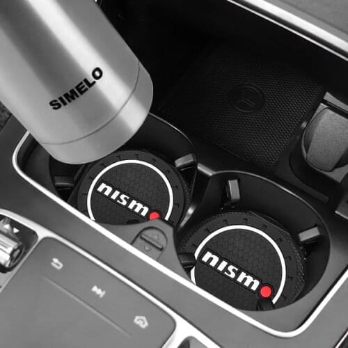 2pc Car Water Cup Bottle Holder Anti-slip Pad Mat Silica Gel For NISSAN QASHQAI Nismo J10 J11 2011 2008 2018 2019 Accessories