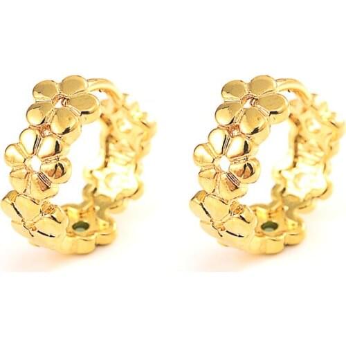 Bangrui Gold Color flower hoop Earrings for Women Girls,Wholesale Prices for Arabia Africa Middle East Accessories Wedding Gift