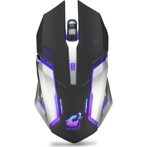 Cross-Border Free Wolf X7 Wireless Mouse Rechargeable Mute Desktop Computer Notebook Luminous Charging Game