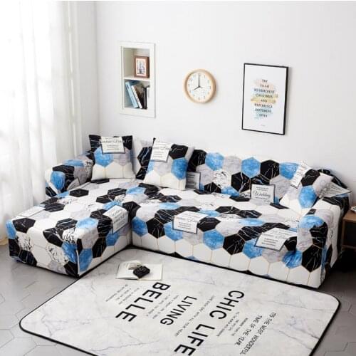 2 Piece L shaped Sofa Cover Stretch Sectional Corner Couch Cover Sofa Set Sofa Covers For living Room Slipcover 1/2/3/4 Seater
