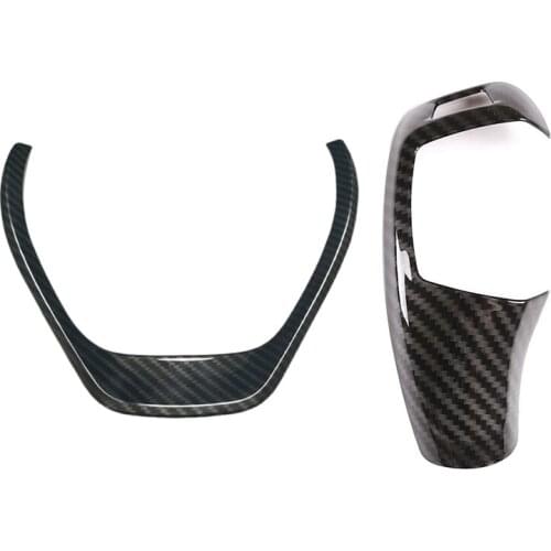 Steering Wheel Cover Trim Car Decoration with Car Right Drive Gear Shift Knob Cover Trim