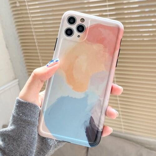 Retro Art Colorful Graffiti Phone Case For iPhone 12 Pro 11 Pro Max 8 7 Plus X XS Max XR Camera Protection Soft Back Cover Coque