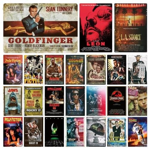 Classic Movie Metal Sign Metal Poster Tin Sign Plaque Metal Vintage Wall Decor for Bar Pub Club Man Cave Metal Signs(20X30Cm)