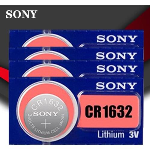 4pc Sony Original 100% CR1632 Button Cell Battery For Watch Car Remote Key cr 1632 ECR1632 GPCR1632 3v Lithium Battery