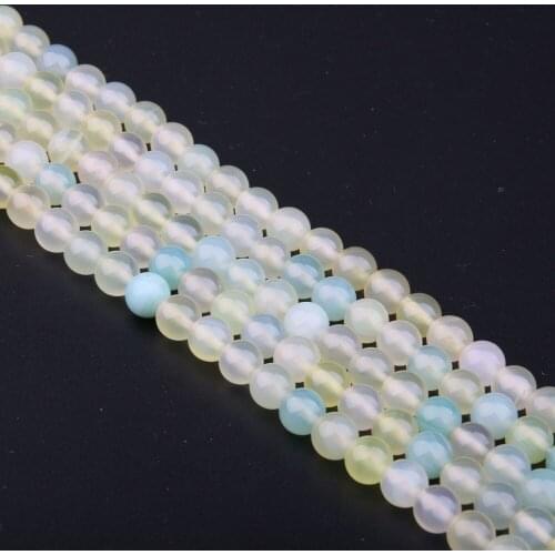 Round Natural Stone Beads Nanguo Jades for Jewelry Making Beadwork DIY Bracelet Necklace 4/6/8/10/12mm