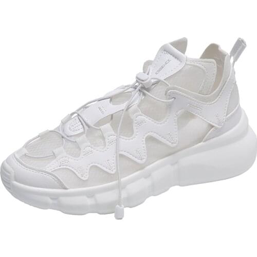 Summer Fashion New Ladies Sneakers Refreshing Breathable Luminous Design Pu Material Soft And Comfortable Non-slip Running Shoes