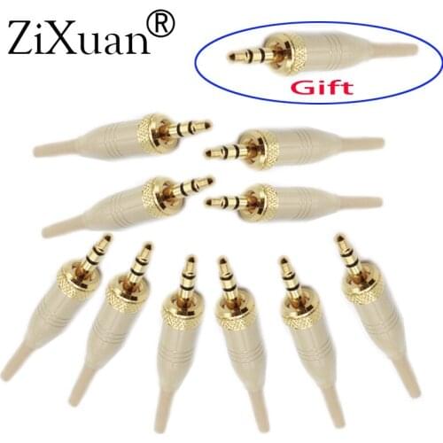 10 PCS DIY 3.5mm 1/8" Metal Shell For Pro Sony Sennheiser Microphone Spare Plug adapter Stereo Screw Lock Connector